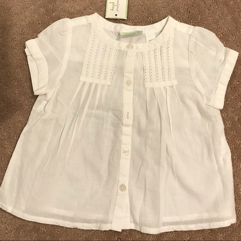 First Impressions Baby Girl White Top
